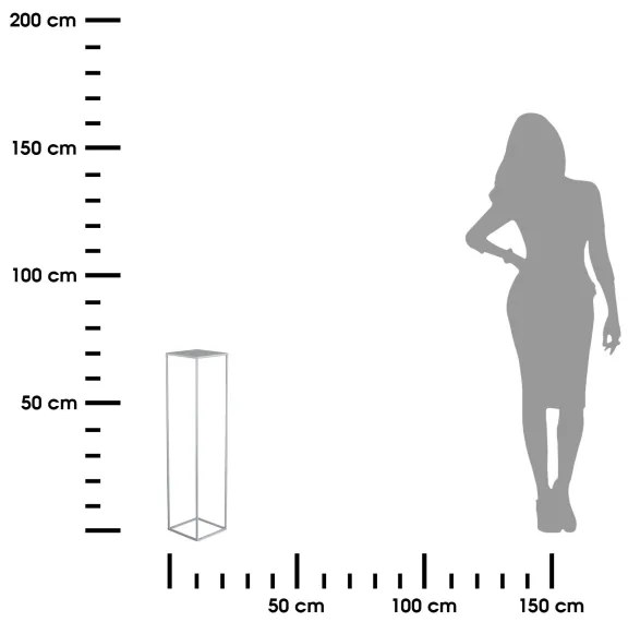 Suport de flori 70x24 cm gri