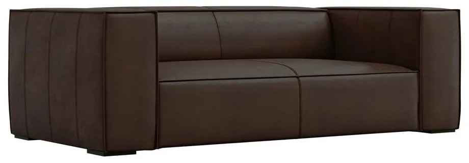Canapea maro închis cu tapițerie din piele 212 cm Madame – Windsor & Co Sofas
