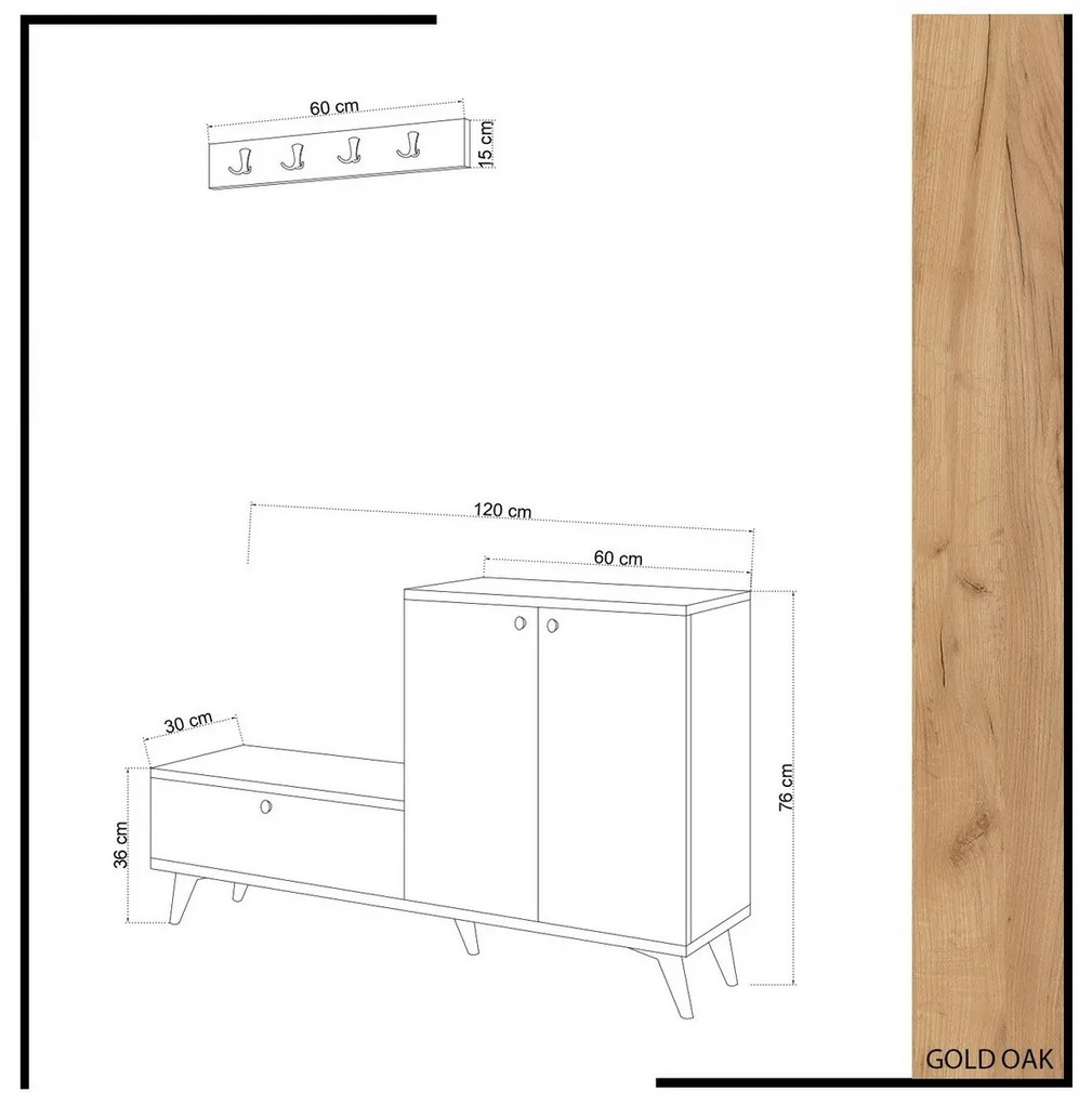 Set de hol Evva White and Oak
