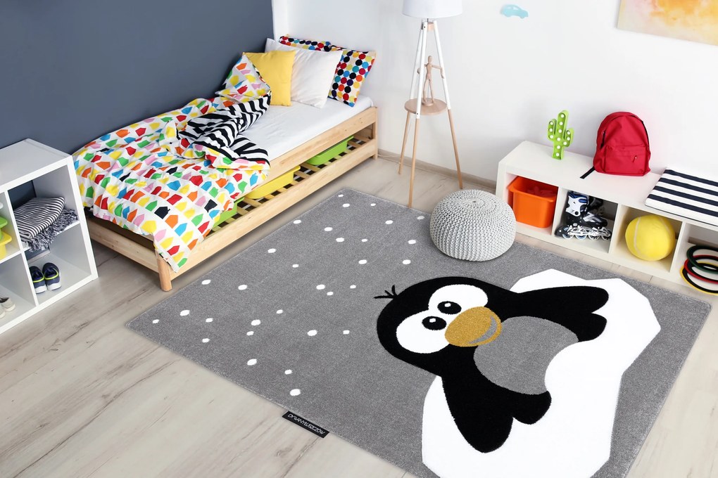 Covor PETIT PENGUIN PINGUIN ZĂPADĂ gri