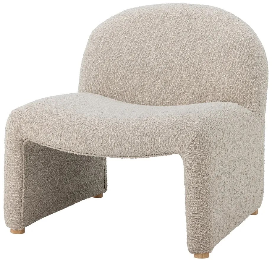 Fotoliu crem cu tapițerie din țesătură bouclé Neel – Bloomingville