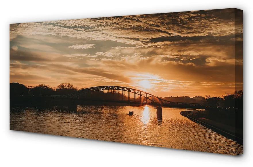 Tablouri canvas Cracovia pod râu apus de soare