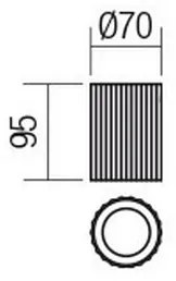Redo 01-2554 - Spot DELPHI 1x GU10/7W/230V, Ø 7 cm, alb