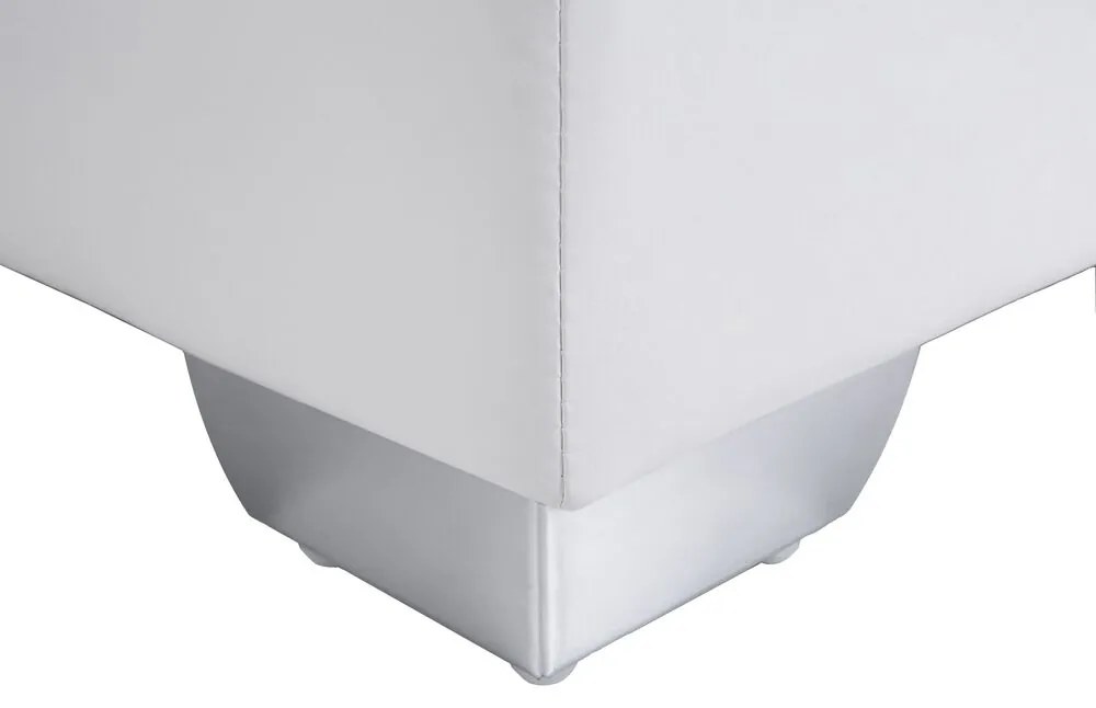 Pat matrimonial 180 cm PREMIER (cu saltele) (alb). 1007429