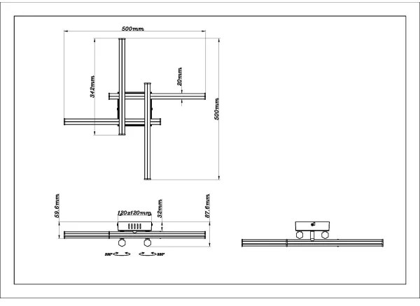 Plafonieră LED Globo 67346-24 KIRINA LED/24W/230V 4000K crom mat