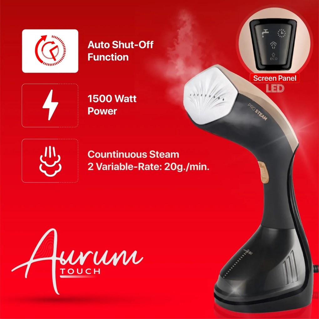 Fier de calcat vertical cu aburi Zilan ZLN4254 AURUM, 1600W, 25g min, 230 ml, ecran LED multi functional