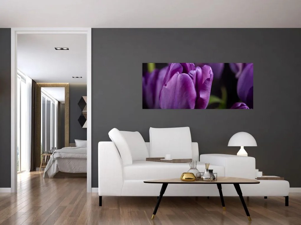 Tablou cu flori de lalele (120x50 cm)