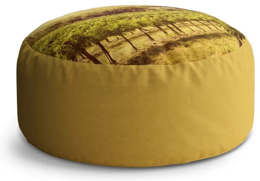 Taburet Circle viță de vie, galben