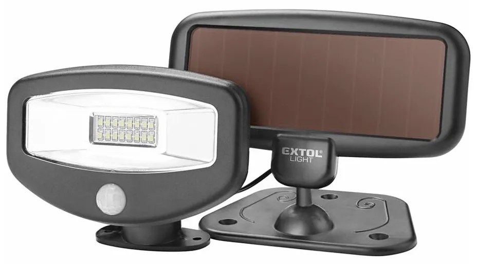 Proiector LED solar cu senzor Extol LED/500 mAh/3,7V IPX4