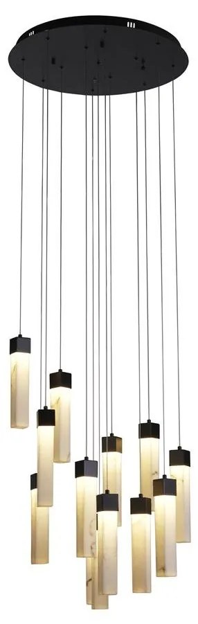 Lustra cu 12 pendule LED design modern Moonbeam