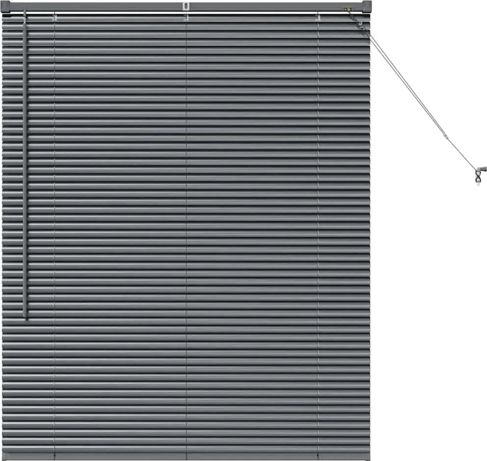 vidaXL Jaluzele venetiene Manual Gri închis 130 x 105 cm Aluminiu