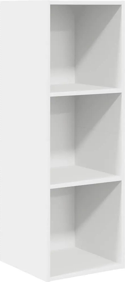 vidaXL Dulap TV montat pe perete, alb, 37x37x107 cm, PAL