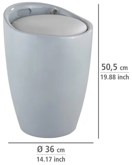 WENKO 25625100 - Taburet CANDY, 36x50,5 cm, gri/negru