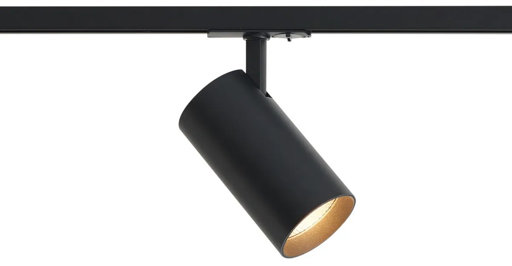 Spot modern negru pentru sistem de șină monofazat - Iconic Mark