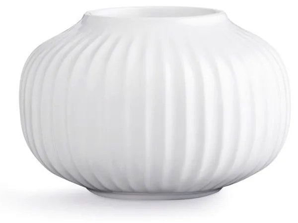 Sfeșnic din porțelan pentru lumânările de ceai Kähler Design Hammershoi, ⌀ 10 cm,alb