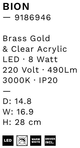 Aplica de perete LED design modern Bion