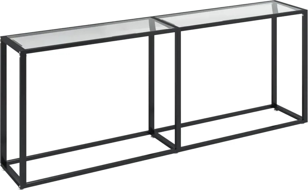vidaXL Masă consolă, transparent, 200x35x75,5 cm, sticlă securizată
