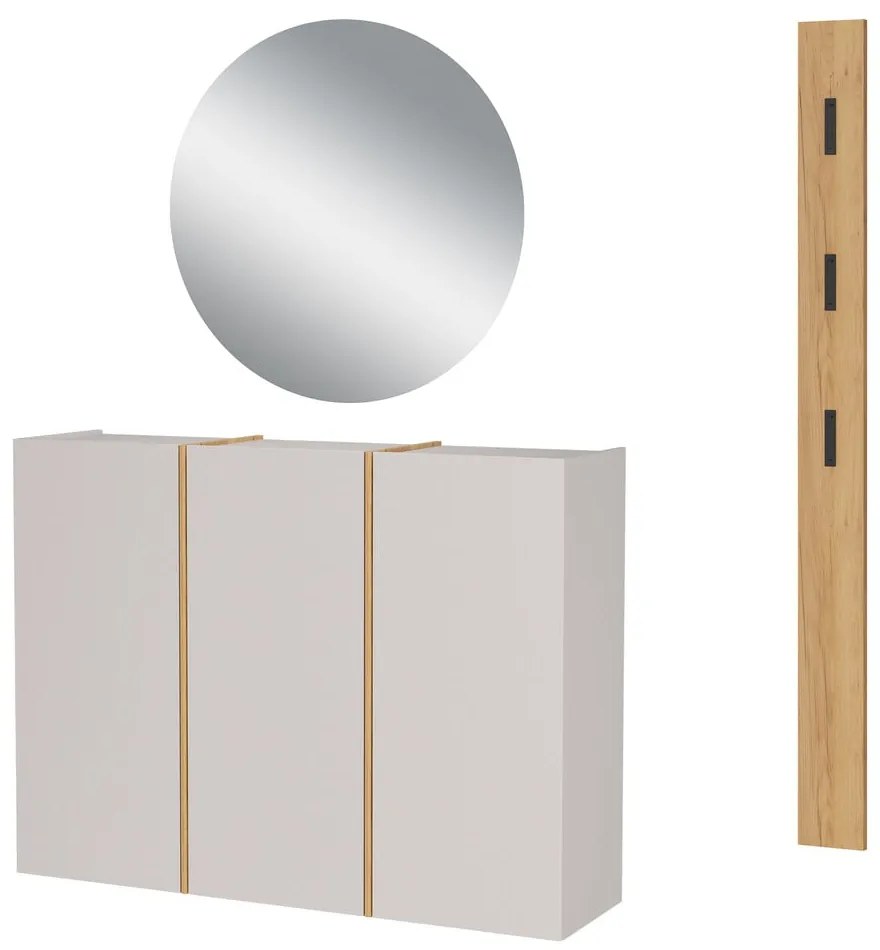 Set pentru hol crem/în culoare naturală 168x200x37 cm Libbiano – Germania