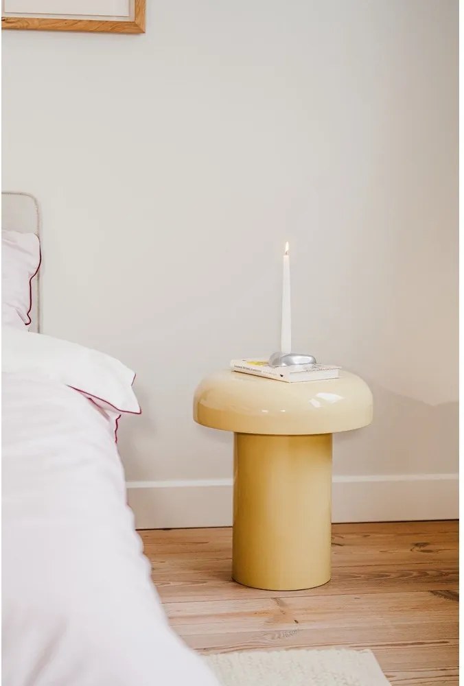 Măsuță auxiliară rotundă din oțel ø 40 cm Miko – noo.ma