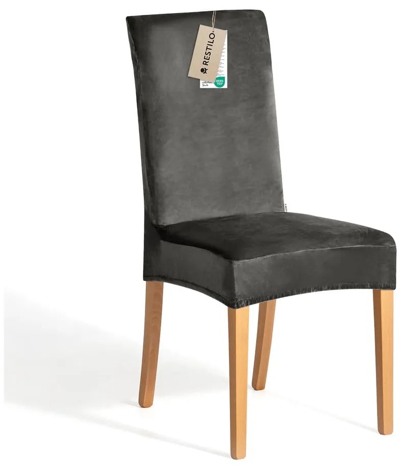 Huse gri 4 buc. elastice pentru scaun 48 cm Sento – Restilo
