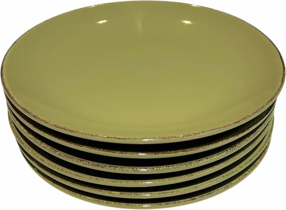 Farfurie Gresie 26cm HOME Verde Olive Pal, fel principal