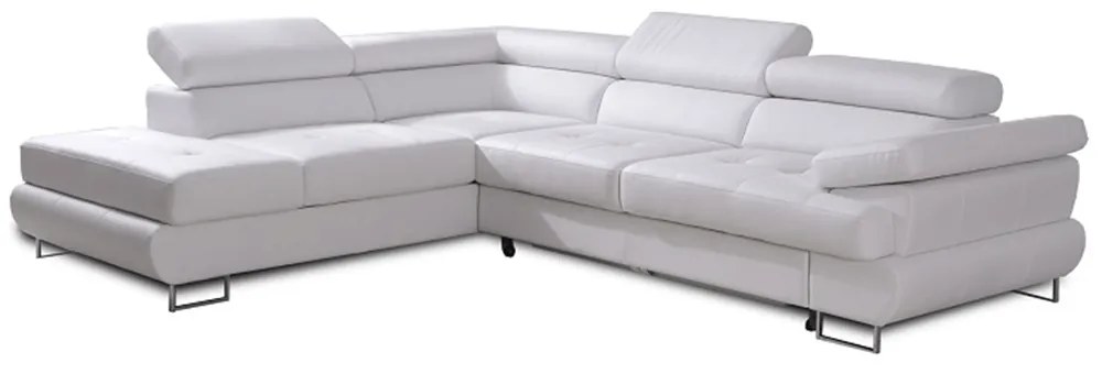 Coltar BUTON P stanga alb, 275/225/71 cm