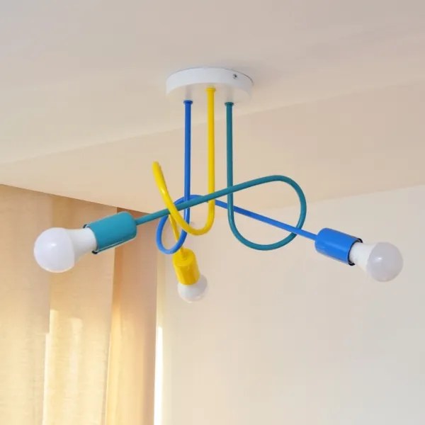 Lustr LED pentru copii OXFORD 3xE27/15W/230V montat pe tavan