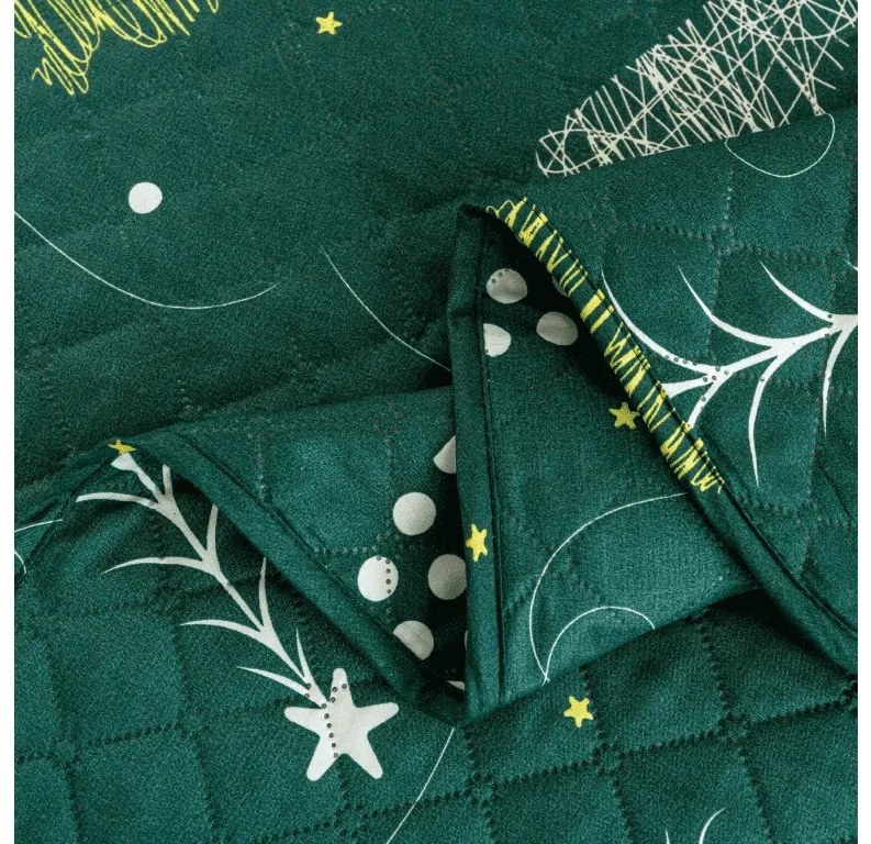 Cuvertura de pat cu model CHRISTMAS DRIFT, verde Dimensiune: 170 x 210 cm