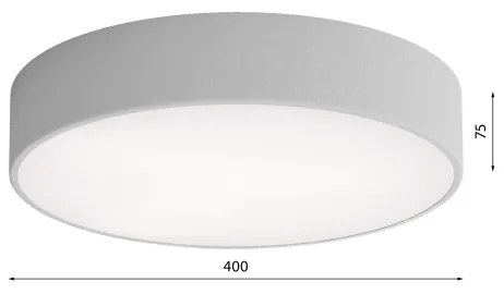 Plafonieră LED CLEO 43W 230V 4000K, Ø 40 cm, gri