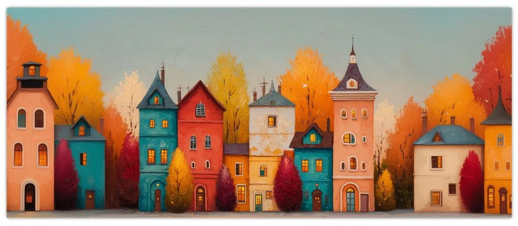 Tablou - Sat de toamnă (120x50 cm)