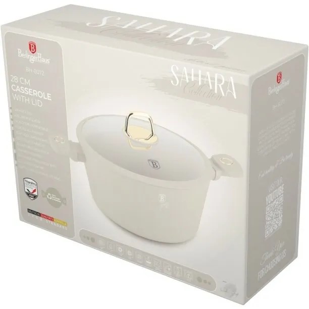 BerlingerHaus Cratiță cu suprafață din titan și capac Sahara 28 cm, 28 cm