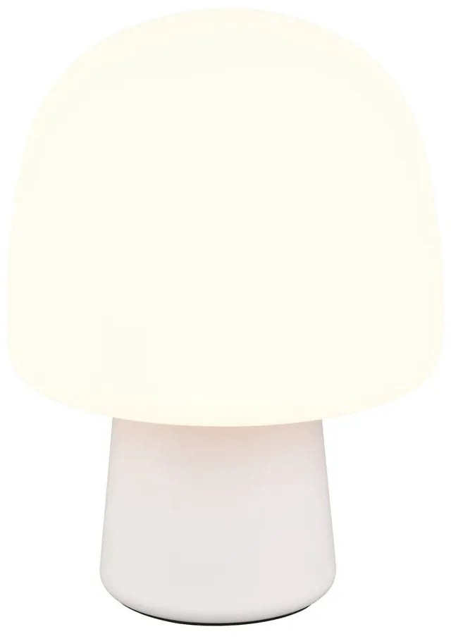 Veioză albă cu abajur din sticlă (înălțime 27 cm) Steen – Trio