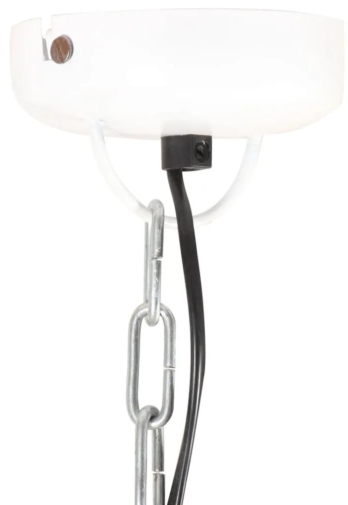 Lampa suspendata industriala, alb, 35 cm, lemn masivfier, E27 Alb, 35 cm, 1, Alb