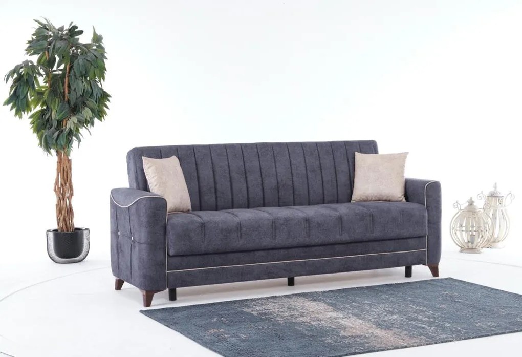 Canapea Acelya, culoare gri inchis, 225 x 82 cm