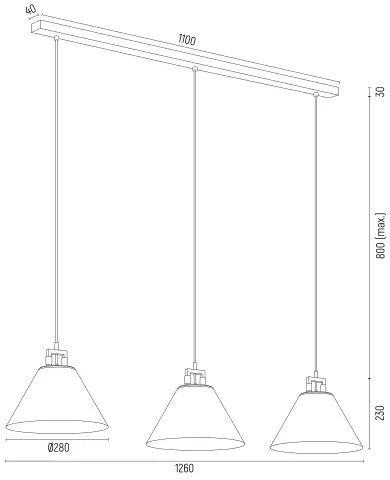 Lustra cu 3 pendule design modern ORTE alb