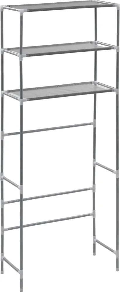 vidaXL Etajeră peste mașina de spălat, 3 polițe, argintiu 69x28x169 cm