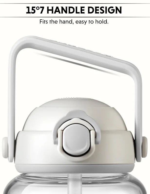 Sticla Buydeem DG78-OW, Pai pop-up, Maner, Sticla rezistenta la caldura pana la 150°C, Etansare triplă, Alb