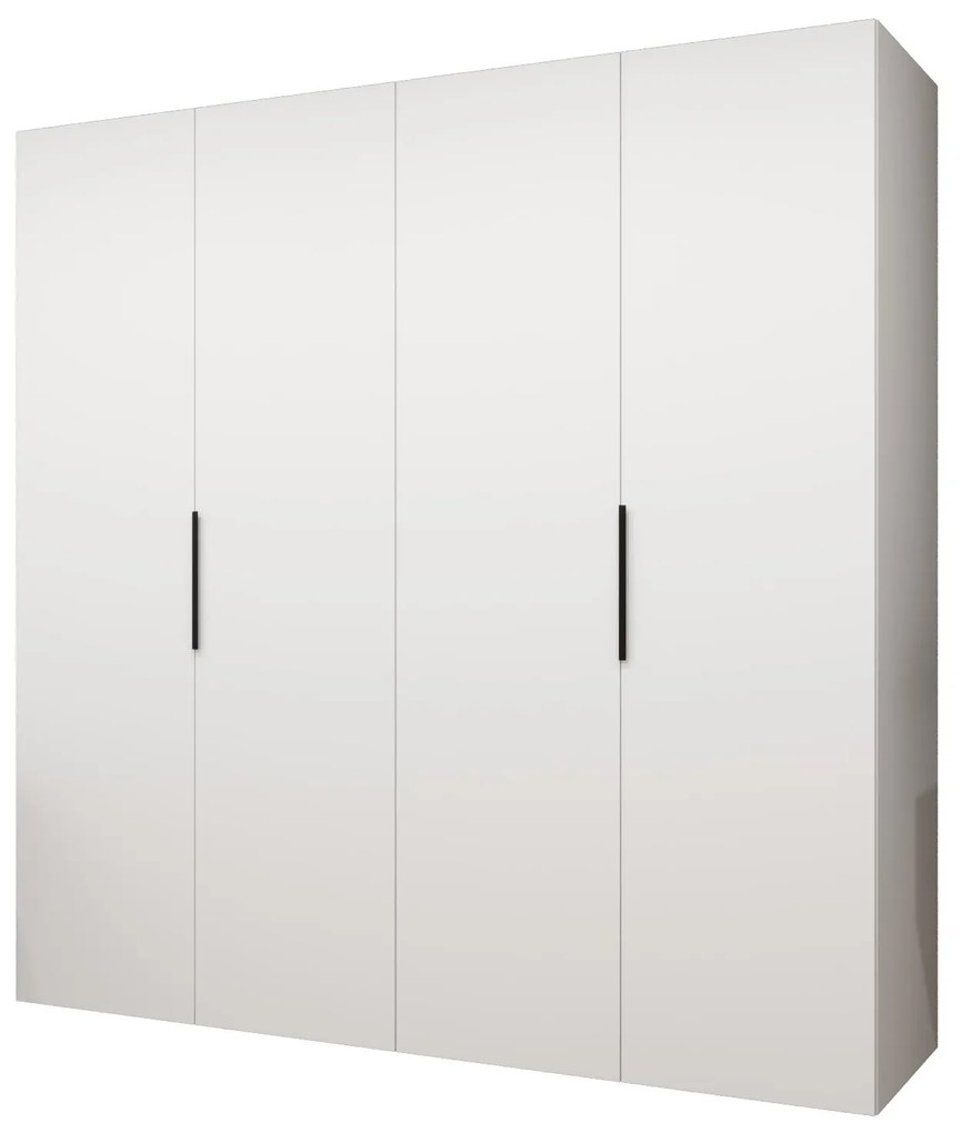 Dulap de haine 200 cm Mirabella 1 (alb + Negru). 1126360