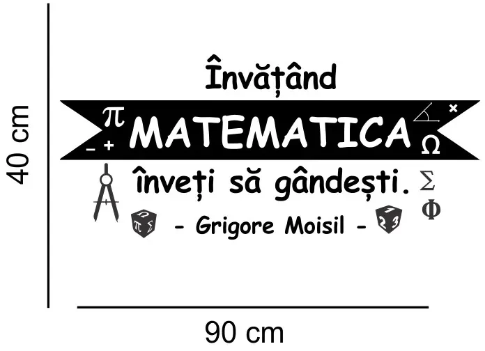 Sticker perete Matematica