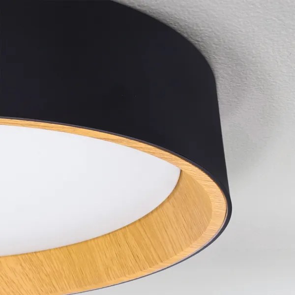 Brilagi - Plafonieră LED dimabilă LARIOS, 72 W, 230 V, neagră, Ø 59 cm + telecomandă