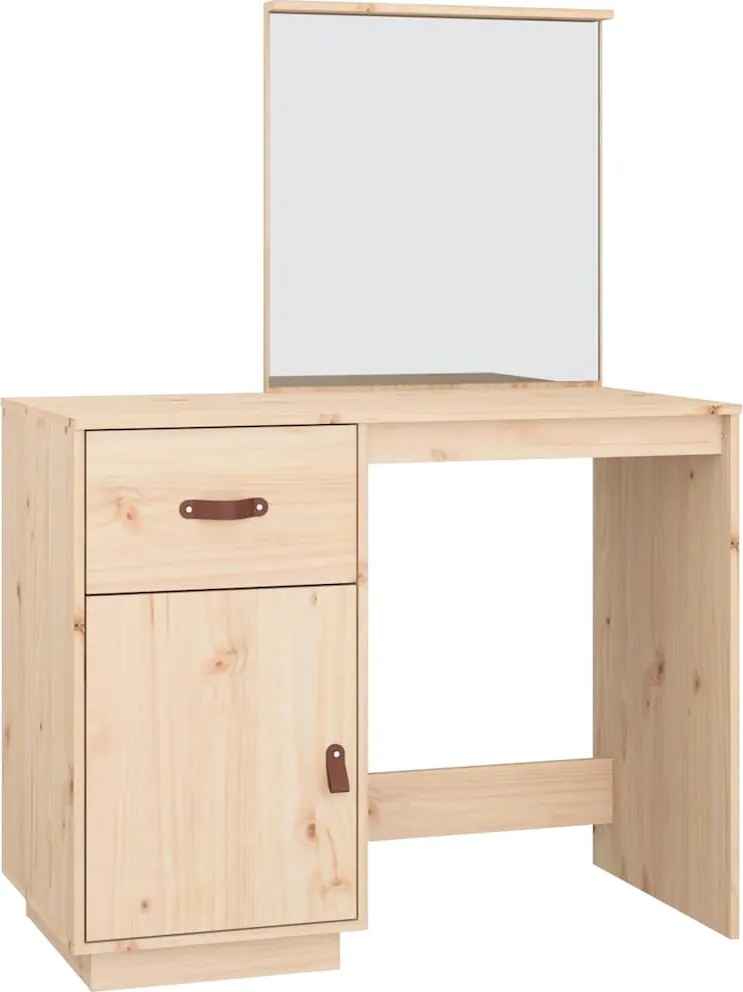vidaXL Masă de toaletă, 95x50x134 cm, lemn masiv de pin