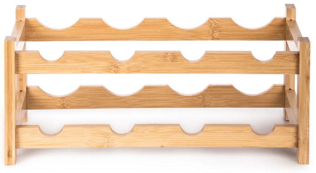 Raft pentruvinuri G21 din bambus, 8 sticle, S