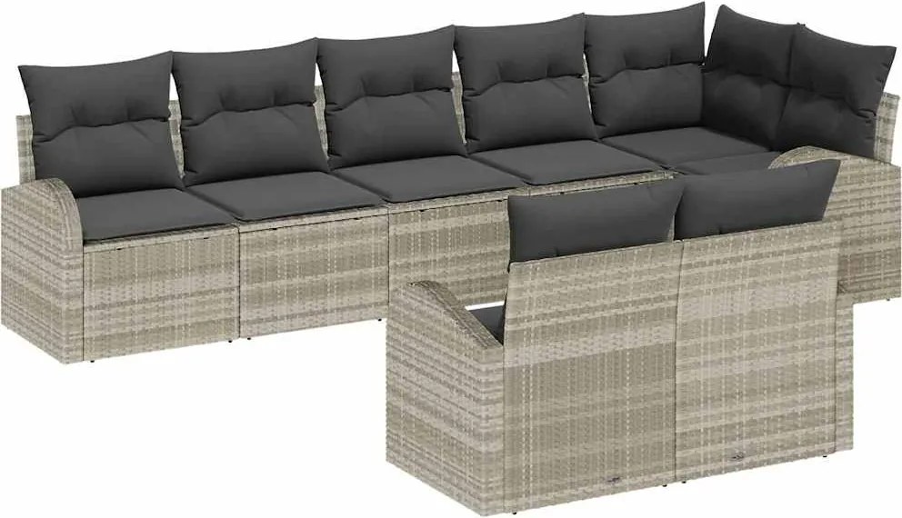 vidaXL Set de canapele pentru grădină Gri deschis 55 x 55 x 37 cm