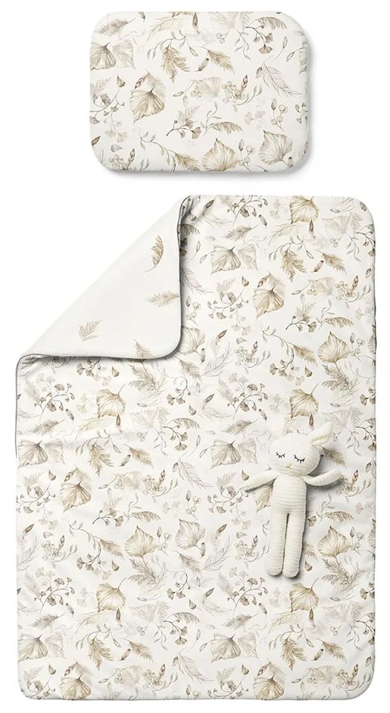 Set pilota 75 x 100 cm si perna 30 x 40 cm pentru copii, bumbac premium si umplutura hipoalergenica BabySoft, fata dubla, Boho