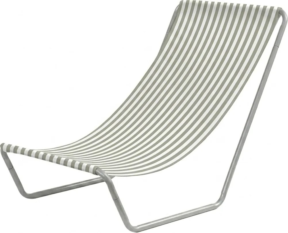 Sezlong plaja pliabil SAND STRIPES, verde