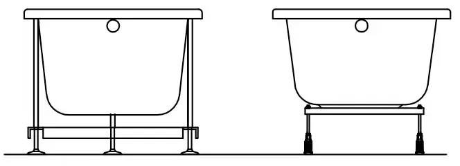 Cada dreptunghiulara Kolpasan, Tamia, 140 x 70 cm, cu loc pentru sezut, acril