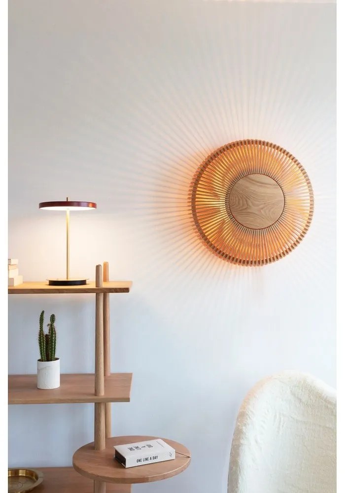 Veioză roșie LED cu intensitate reglabilă cu abajur din metal (înălțime 31 cm) Asteria Move – UMAGE