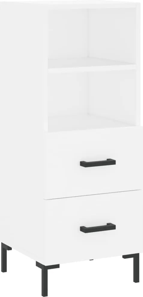 vidaXL Servantă, alb, 34,5x34x90 cm, lemn compozit