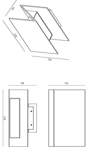 Aplică LED de exterior Lucide 28802/15/30 SWINDON LED/16W/230V IP54 negru
