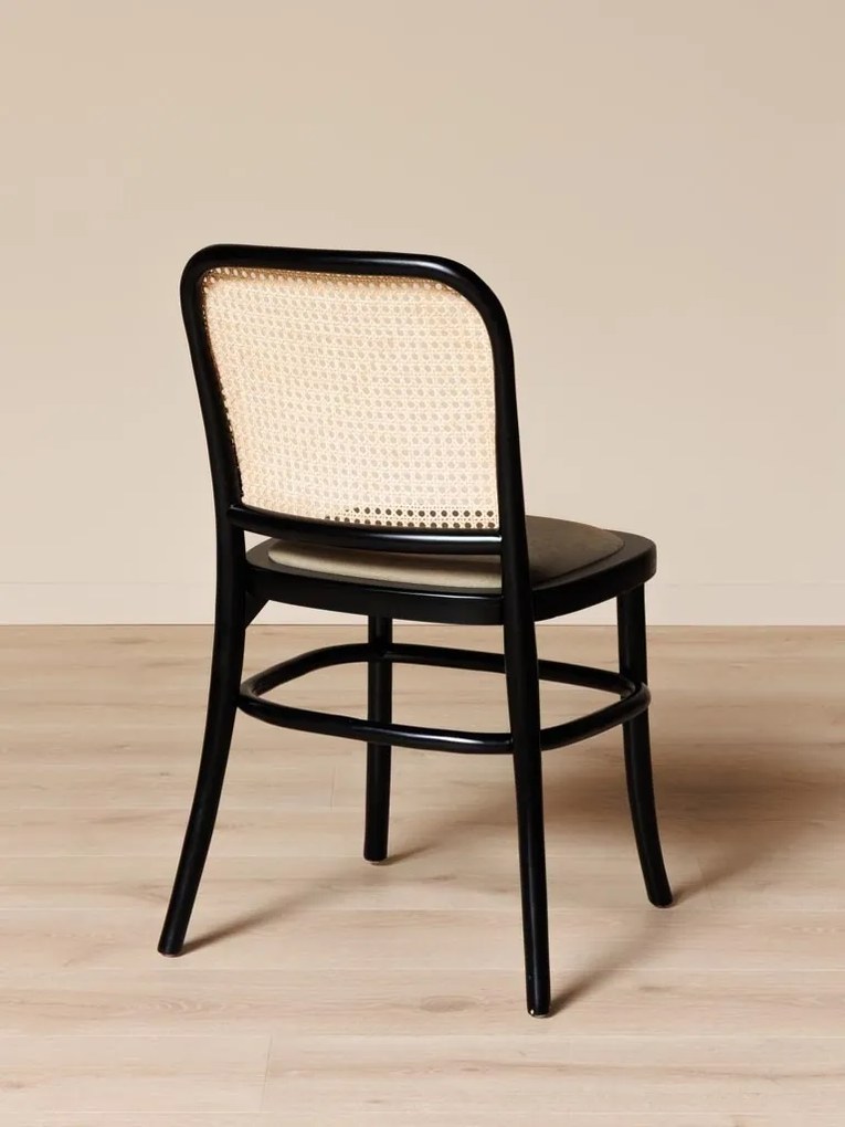 Scaun dining, din bumbac si rattan, Cleopatra